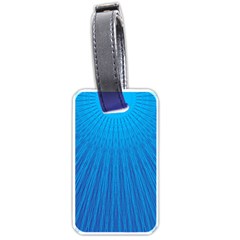 Blue Rays Background Image Luggage Tags (one Side)  by Wegoenart