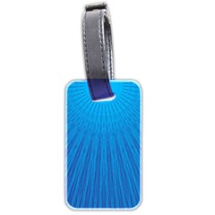 Blue Rays Background Image Luggage Tags (two Sides) by Wegoenart