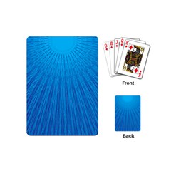 Blue Rays Background Image Playing Cards (mini) by Wegoenart