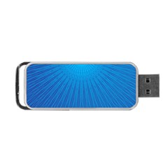 Blue Rays Background Image Portable Usb Flash (two Sides) by Wegoenart