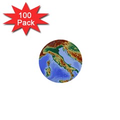 Italy Alpine Alpine Region Map 1  Mini Buttons (100 Pack)  by Wegoenart