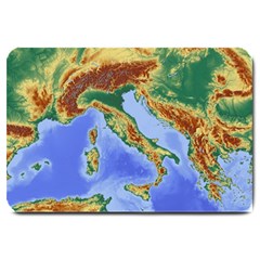 Italy Alpine Alpine Region Map Large Doormat  by Wegoenart