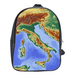 Italy Alpine Alpine Region Map School Bag (large) by Wegoenart