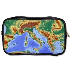 Italy Alpine Alpine Region Map Toiletries Bag (two Sides) by Wegoenart