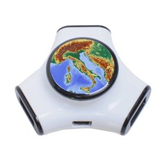 Italy Alpine Alpine Region Map 3-port Usb Hub by Wegoenart