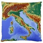 Italy Alpine Alpine Region Map Large Cushion Case (One Side) Front