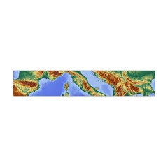 Italy Alpine Alpine Region Map Flano Scarf (mini) by Wegoenart