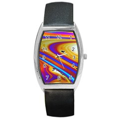 Soap Bubble Color Colorful Barrel Style Metal Watch by Wegoenart