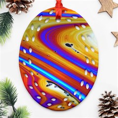 Soap Bubble Color Colorful Ornament (oval Filigree) by Wegoenart