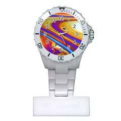 Soap Bubble Color Colorful Plastic Nurses Watch by Wegoenart