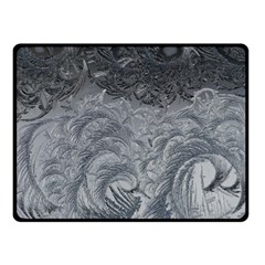 Abstract Ice Frost Crystals Frozen Double Sided Fleece Blanket (small)  by Wegoenart