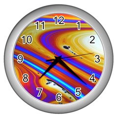 Abstract Architecture Background Wall Clock (silver) by Wegoenart