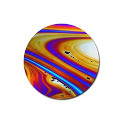 Abstract Architecture Background Rubber Round Coaster (4 Pack)  by Wegoenart