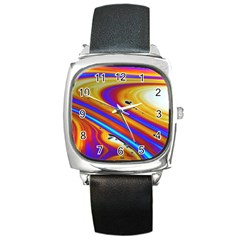 Abstract Architecture Background Square Metal Watch by Wegoenart