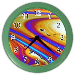 Abstract Architecture Background Color Wall Clock by Wegoenart