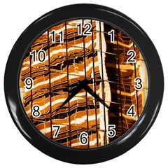 Abstract Architecture Background Wall Clock (black) by Wegoenart