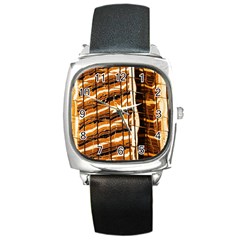 Abstract Architecture Background Square Metal Watch by Wegoenart