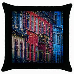 Lichterkette Christmas Decorations Throw Pillow Case (black)