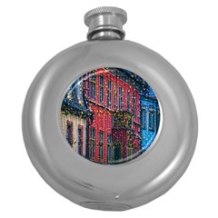 Lichterkette Christmas Decorations Round Hip Flask (5 oz)