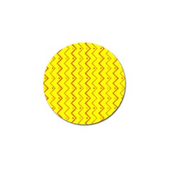 Yellow Background Abstract Golf Ball Marker by Wegoenart