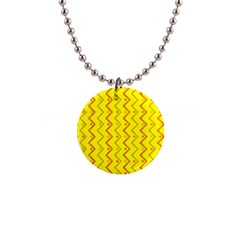 Yellow Background Abstract 1  Button Necklace by Wegoenart