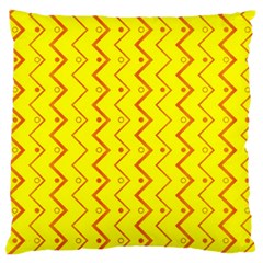 Yellow Background Abstract Standard Flano Cushion Case (one Side) by Wegoenart