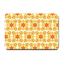 Background Floral Forms Flower Small Doormat  by Wegoenart