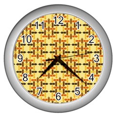 Abstract Background Vintage Wall Clock (Silver)