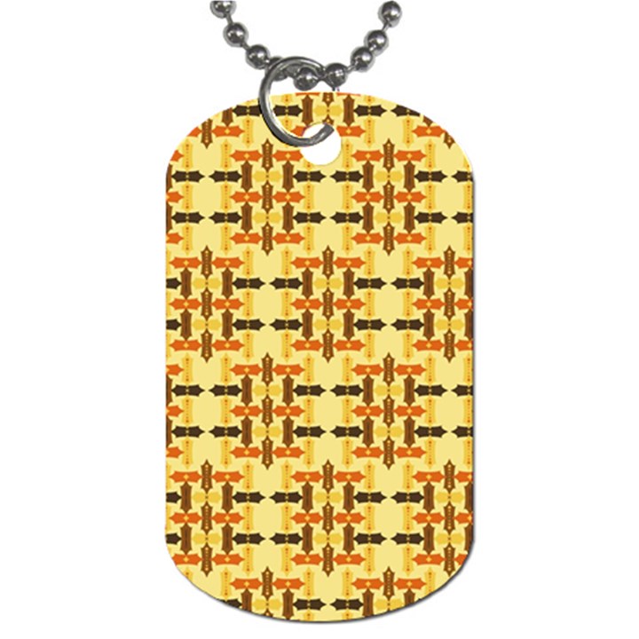 Abstract Background Vintage Dog Tag (Two Sides)