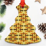 Abstract Background Vintage Christmas Tree Ornament (Two Sides) Front