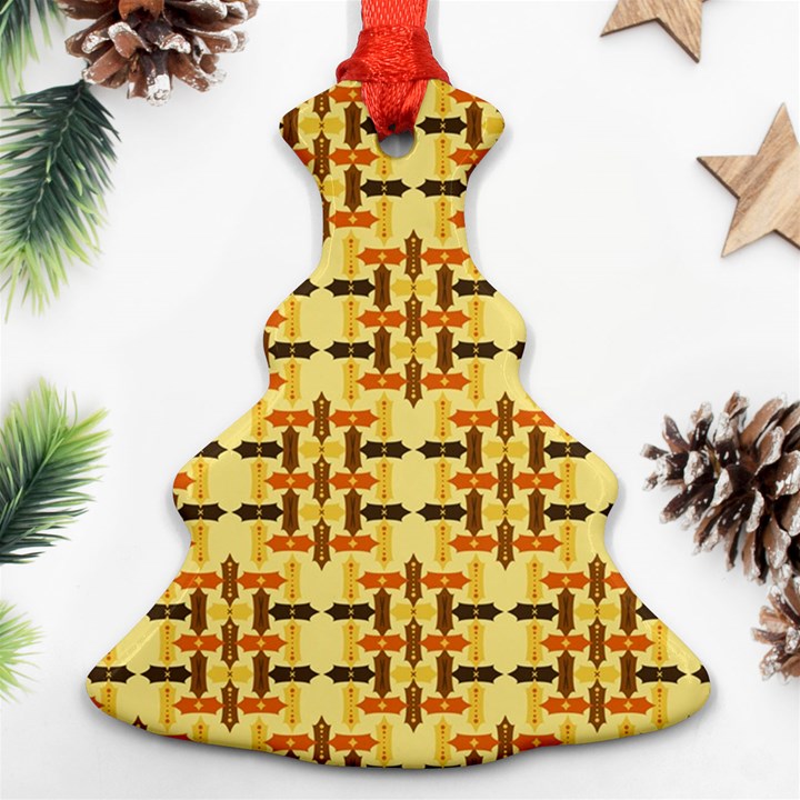 Abstract Background Vintage Christmas Tree Ornament (Two Sides)