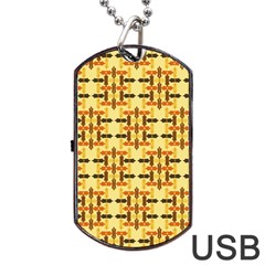 Abstract Background Vintage Dog Tag USB Flash (Two Sides)