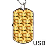 Abstract Background Vintage Dog Tag USB Flash (Two Sides) Front