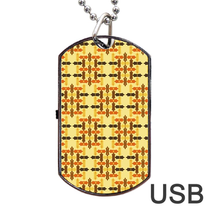 Abstract Background Vintage Dog Tag USB Flash (Two Sides)