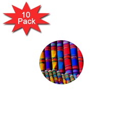 Substances Colorful Towels Scarf 1  Mini Magnet (10 Pack)  by Wegoenart