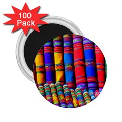 Substances Colorful Towels Scarf 2 25  Magnets (100 Pack)  by Wegoenart