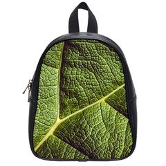 Green Leaf Giant Rhubarb Mammoth Sheet School Bag (small) by Wegoenart