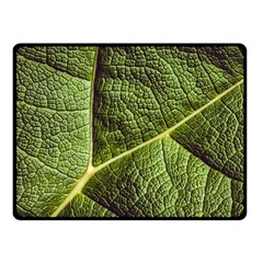 Green Leaf Giant Rhubarb Mammoth Sheet Fleece Blanket (small) by Wegoenart