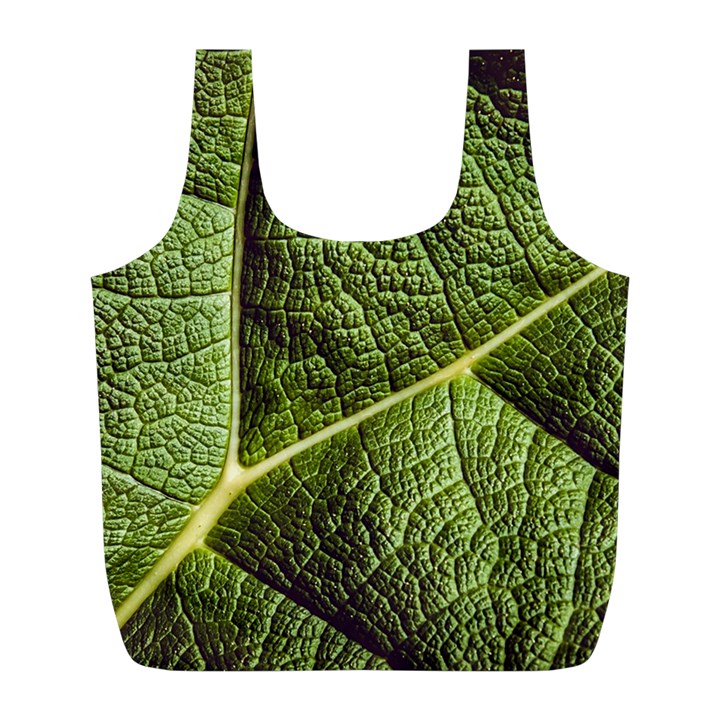 Green Leaf Giant Rhubarb Mammoth Sheet Full Print Recycle Bag (L)