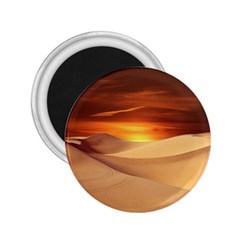 Desert Sun Landscape Sunset Dune 2 25  Magnets by Wegoenart