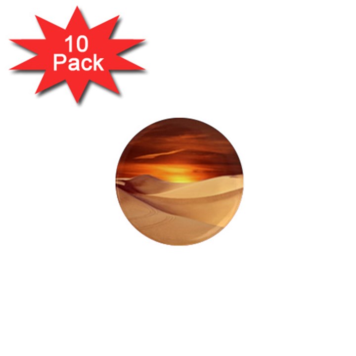 Desert Sun Landscape Sunset Dune 1  Mini Magnet (10 pack) 