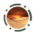 Desert Sun Landscape Sunset Dune Poker Chip Card Guard Front