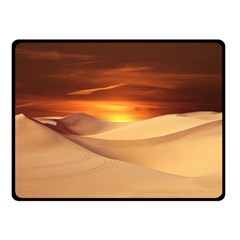 Desert Sun Landscape Sunset Dune Fleece Blanket (small) by Wegoenart