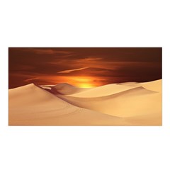 Desert Sun Landscape Sunset Dune Satin Shawl by Wegoenart