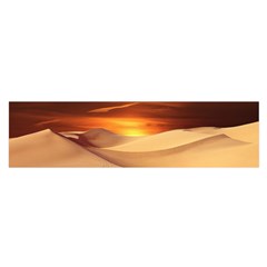 Desert Sun Landscape Sunset Dune Satin Scarf (oblong) by Wegoenart