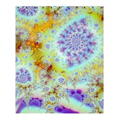 Golden Violet Sea Shells, Abstract Ocean Shower Curtain 60  X 72  (medium) by DianeClancy