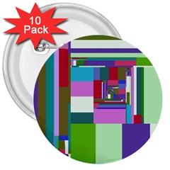 Fractal Gradient Colorful Infinity Art 3  Buttons (10 Pack)  by Wegoenart