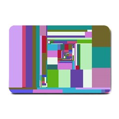 Fractal Gradient Colorful Infinity Art Small Doormat  by Wegoenart