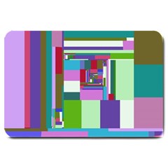 Fractal Gradient Colorful Infinity Art Large Doormat  by Wegoenart