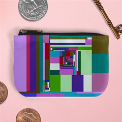 Fractal Gradient Colorful Infinity Art Mini Coin Purse by Wegoenart